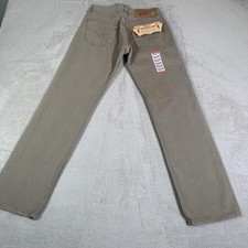 Vintage Levis 501 Jeans Mens 28x30 Beige Light Wash Straight Cotton USA 90s NEW