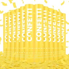 Confetti Cannon Yellow Biodegradable Poppers 12Pack Standard,