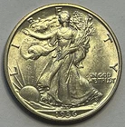 1936-S Walking Liberty Half Dollar; Higher Grade 50C; Looks AU+/UNC