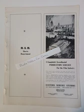 1938 MGM Shorts Department Eastern Service Studios Industry 9x12 ad clipping