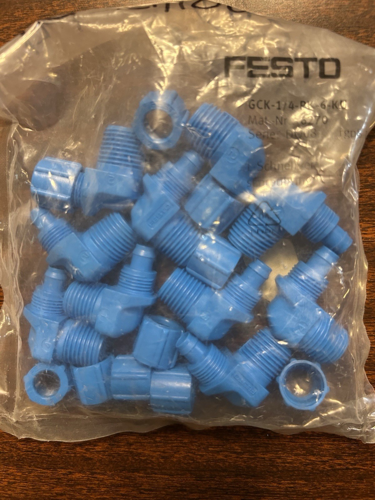Festo 6270 GCK-1/4-PK-6-KU Elbow Quick Connector  (10-Pk) new