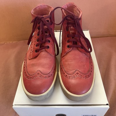 Voile Blanche Tooled High Top Brogue Sneakers Eu42