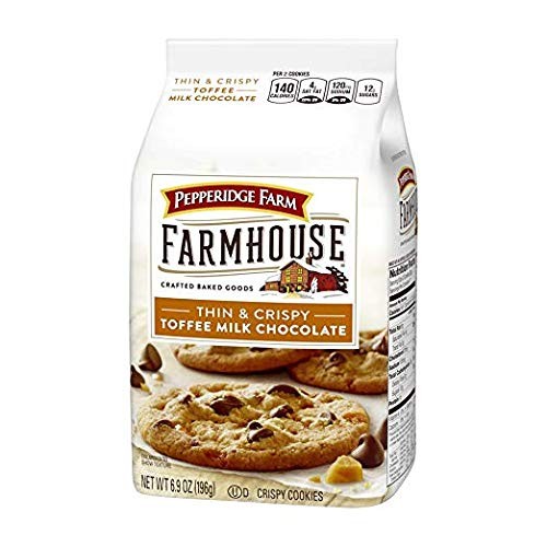 Pepperidge Farm Thin & Crispy Toffee Milk Chocolate Cookies, 6.9 oz (Pack of 2)