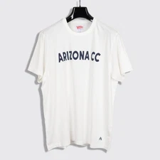 Standard Rec Arizona CC Banner T-Shirt Size L Men White Slub Cotton Jersey
