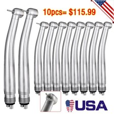 10 PCS Dental High Speed Handpiece Push Button Turbine 4 Hole NSK Pana Max Style