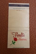 FLORALITE INCENSE EMPTY MATCHBOOK COVER AD VINTAGE