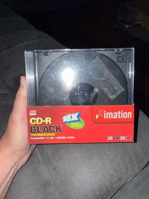 Imation Black CD-R 700MB 80min 16x Recordable Discs 20-Pack