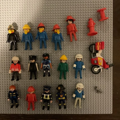 Playmobil Geobra Lucky Rare🍀 15 Lot Of People & Accessories Vintage 1974-now #7