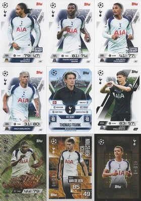 Topps Match Attax Extra 2025 2026  Champions League  9x Tottenham Hotspur