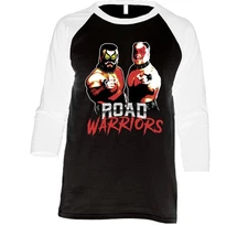 Road Warriors Retro Wrestling Fan Raglan 3/4 Sleeve Shirt