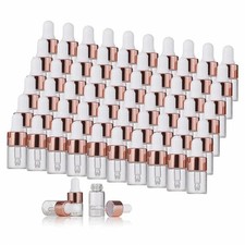 10pcs Mini Dropper Bottles Glass 3ml Essential Oil Aromatherapy Bottles Rose