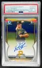 2023 Bowman Draft Paul Skenes Chrome Auto Refractor 1st #/499 Pirates PSA 10