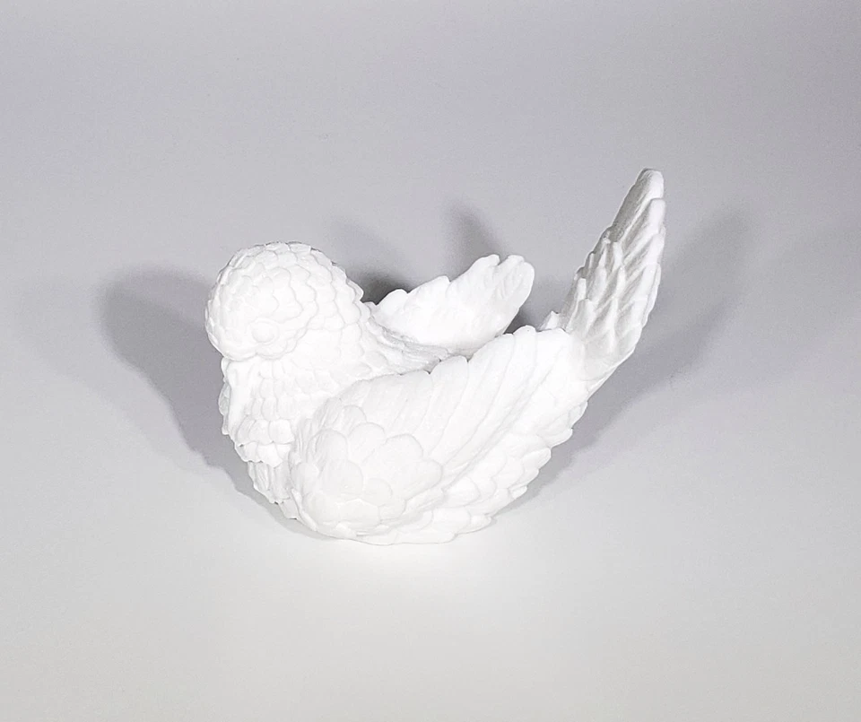 Vintage A Santini Dove Classic Figure White Alabaster Set Of 2 Doves Birds Italy - Image 3 of 4