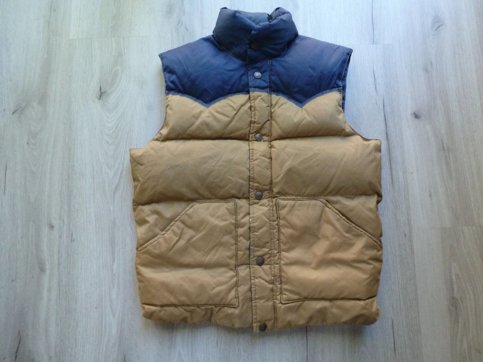Vtg WHITE FIR Down Puffer Vest S Hiking Fishing Cabincore Grunge PALO ALTO USA