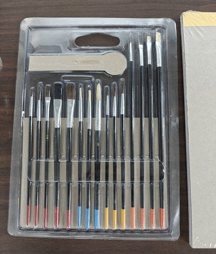 US Art Supply 15 Piece Artist Brush Set & 24 Sheet Watercolor Pack - Picture 4 of 5