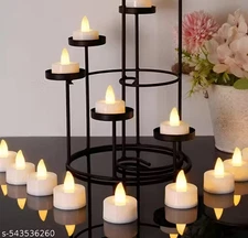 Luminara Flameless Ivory Tea Light Candles, Set of 12– No Remote