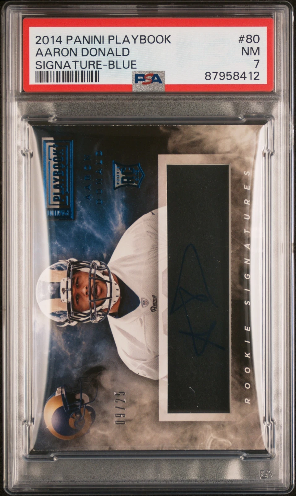 Aaron Donald Panini Playbook #80 Signature-Blue