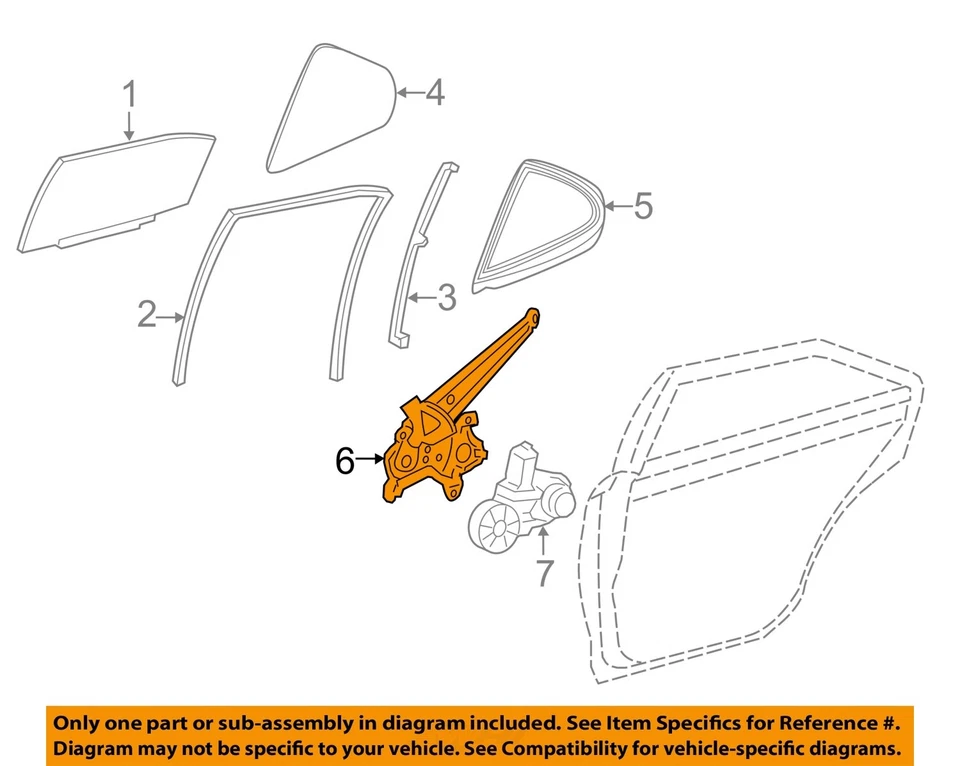 2020 2023 Toyota Camry OEM Passenger Right Rear Window Regulator Electric - Image 3 of 4