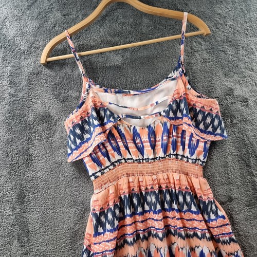 JEANSWEST Womens Dress Size 10 Blue Apricot Sleeveless Scoop Neck A-line - Picture 8 of 13