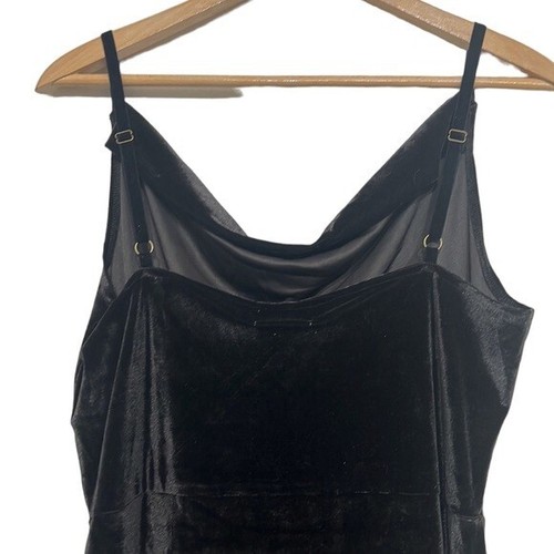 Robe Joyfolie taille XL velours anthracite col mouchoir côté cintré NEUVE - Photo 5 sur 10