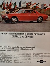 1965 Esquire Original Advertisement Corvair By Chevrolet Monza Sport Sedan
