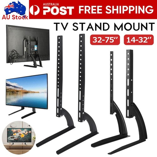 Universal TV Stand Table Top Leg Mount Bracket For LED LCD Plasma Flat TV 14-75"