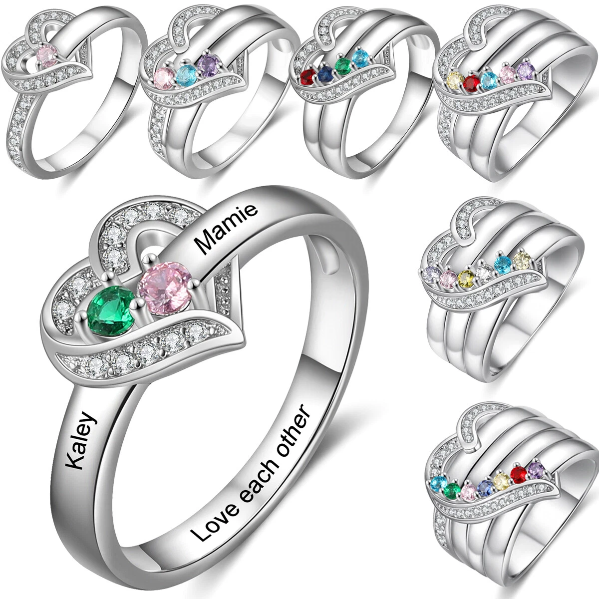 Personalized Custom Word Rings-Sterling Silver Name Rings –  LittleGreenRoomJewelry