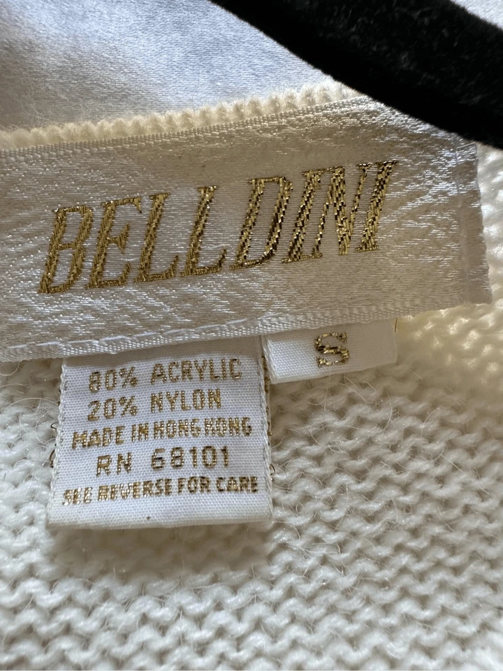 Vestido suéter Belldini para mujer acrílico con cuentas - blanco pequeño Foto 4 de 4