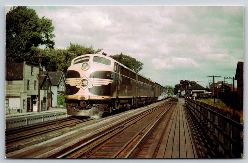 Ohio Warren Pacific Express Engine Train No.7 RP1125 Postcard, O26 - 第 1/2 張圖片