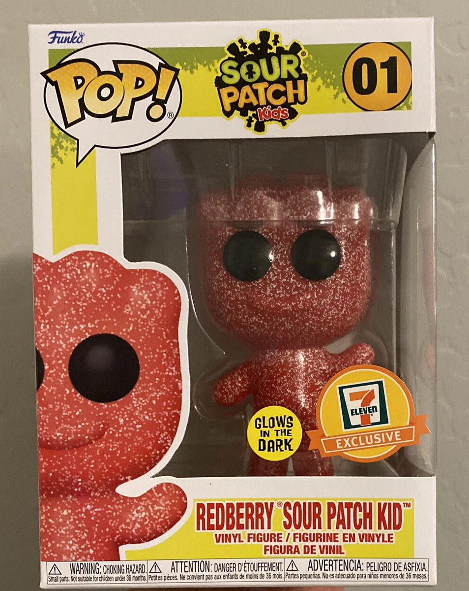 Funko Pop Sour Patch Kids Glow Redberry Glow 7 11 Exclusive Vinyl Figure GITD 01