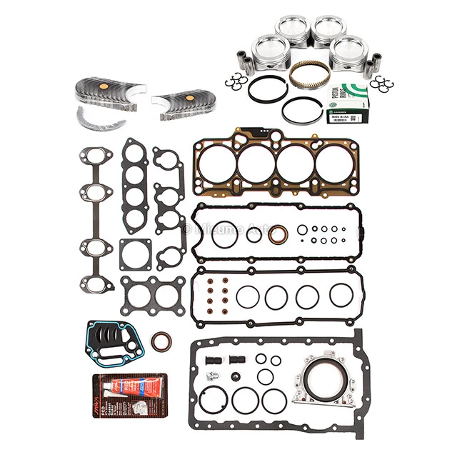 Juego completo de juntas rodamientos pistones 19 mm pasadores de muñeca aptos para Volkswagen 98-06 2,0 L Foto 2 de 4