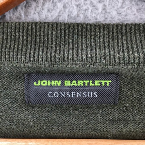 John Bartlett Consensus Sweater Mens M Green Long Sleeve Pullover V-Neck Casual - Picture 6 of 12