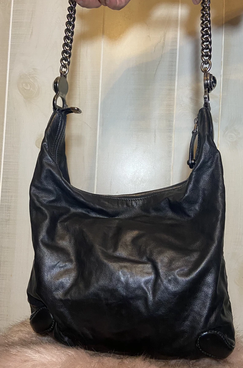 Gucci Black leather Galaxy Chain Hobo Shoulder Bag