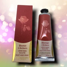 NEW L'Occitane En Provence Rose 4 Reines Hand Nail Cream 1.0 oz Mani Pedi Boxed