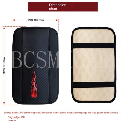 Car Armrest Cushion Cover Leather Center Console Box Pad Protector Accessories - Picture 3 of 13