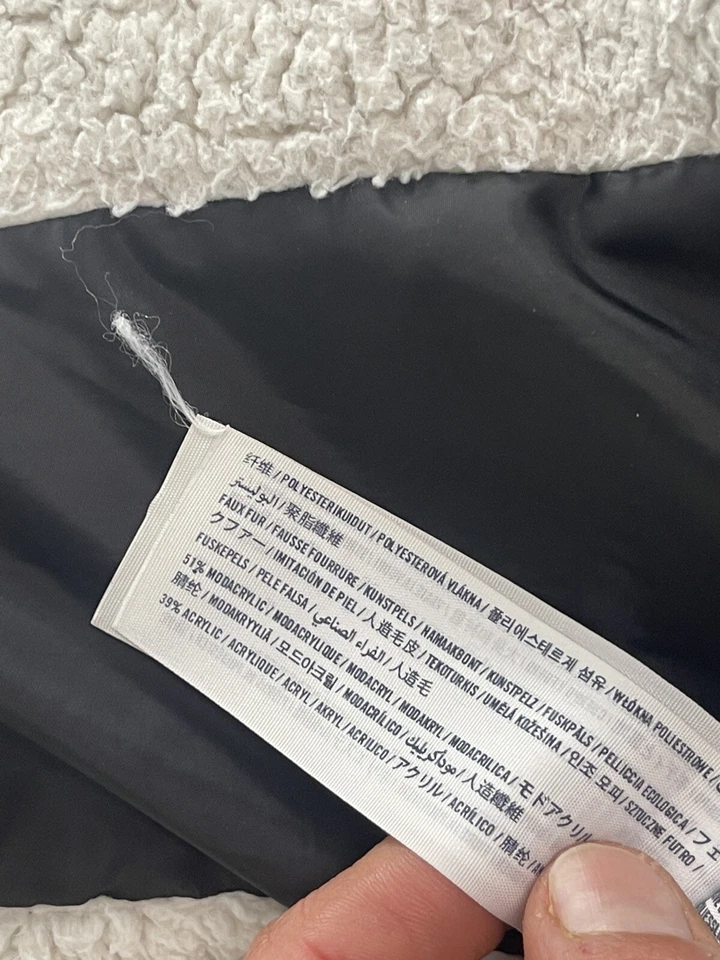 Abercrombie куртка девочек 14 черный с капюшоном пальто пуховик искусственного меха карманы N65 - Изображение 3 из 4