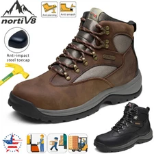 Mens Safety Shoes Steel Toe Work Indestructible Waterproof Boots Shoes Size 6-15