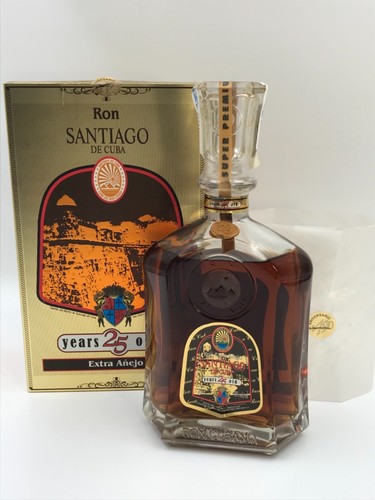 RHUM RUM RON SANTIAGO DE CUBA 25 YEARS OLD EXTRA AÑEJO 40% 70cl. OLD VERSION