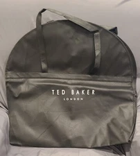 New Ted Baker Garment Bag Black White Letters Nylon Canvas Suit Dress FREE SHIP 