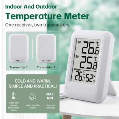 Multifunction Digital Indoor Hygrometer Thermometer Humidity Monitor Meter °C/ 