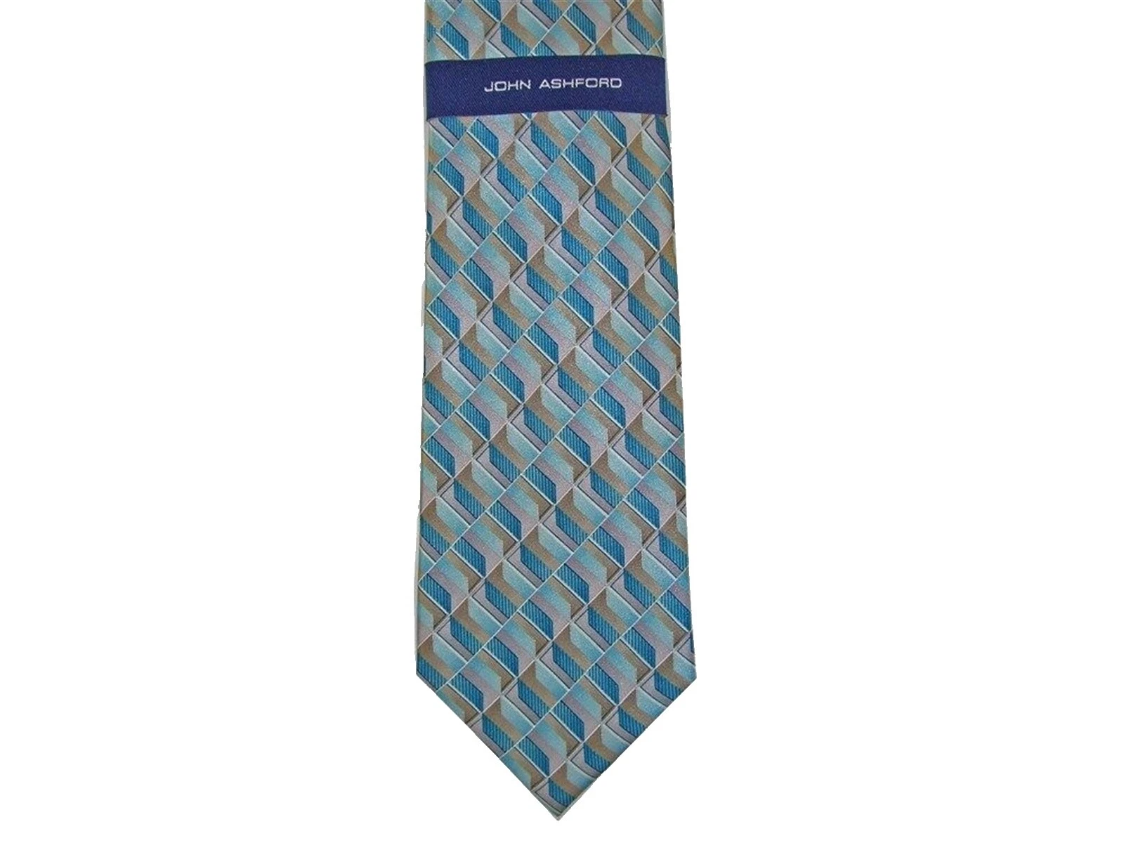 John Ashford geométrico 100% Corbatas de seda para hombres