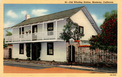 Old Whaling Station, Monterey, California, B. W. White, Monterey, CAL, Postcard