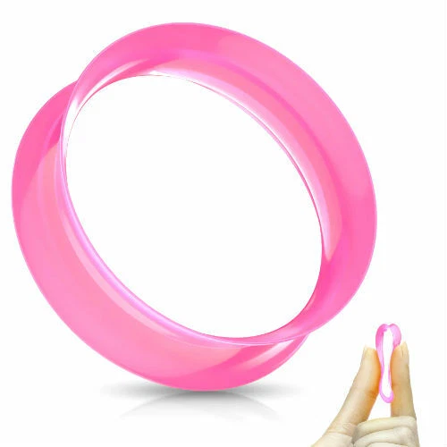 PAIR-ULTRA THIN SKINS TUNNELS-Silicone Ear Skins-Ear Gauges-Soft Ear plugs - Image 3 of 4