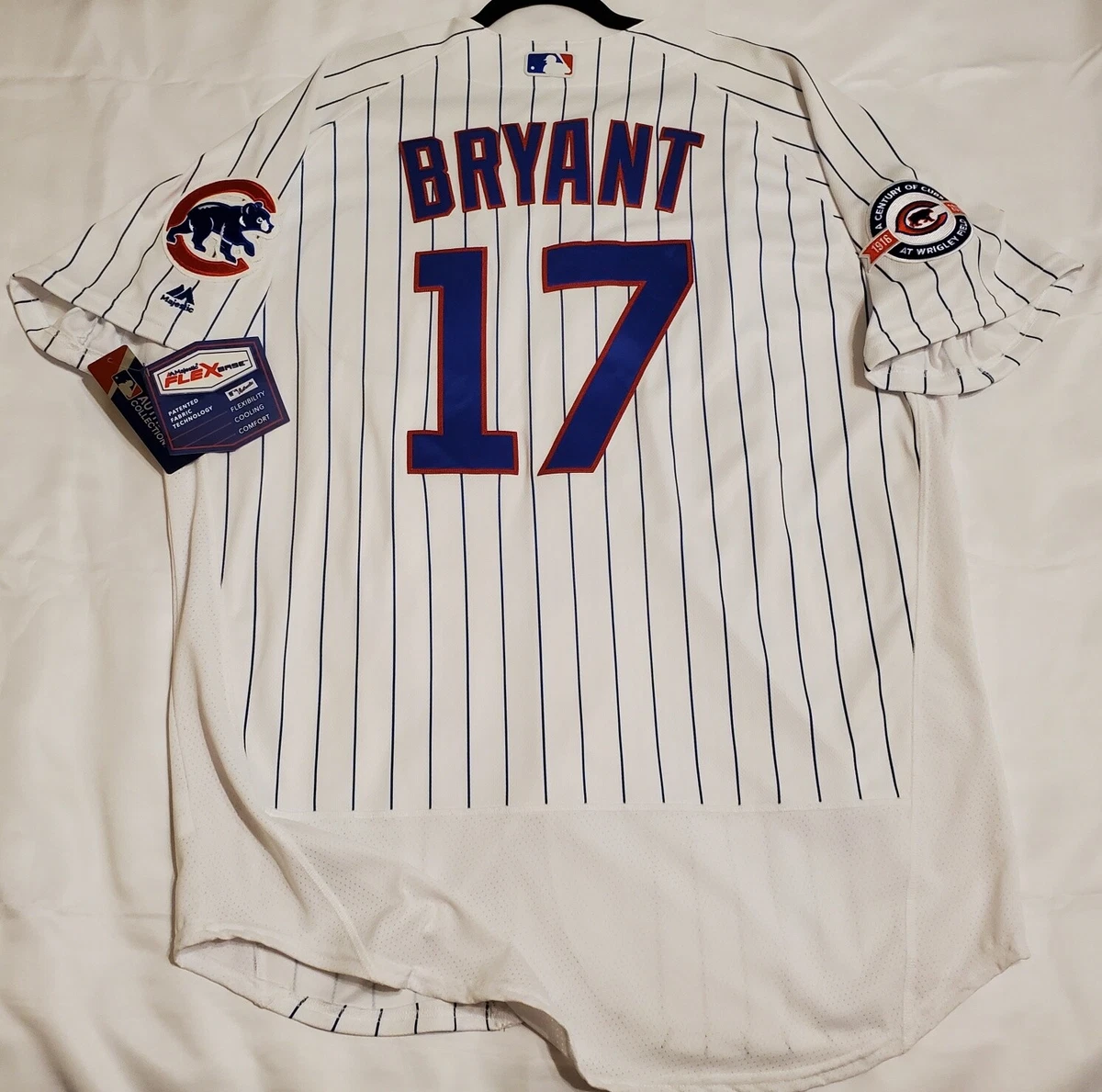 Kris Bryant Men's Chicago Cubs Majestic Home White/Royal Flex Base Aut