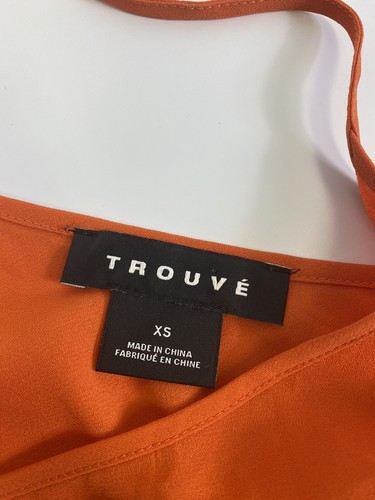 TROUVE ANTHROPOLOGIE orange flowy racerback tank top Size XS READ - Picture 4 of 7