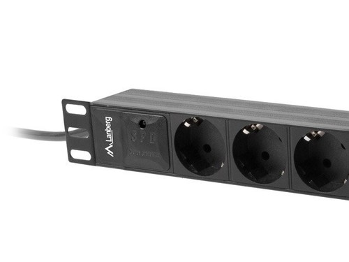 5901969416794 LANBERG LISTWA ZASILAJĄCA 10" RACK (1U, 16A, 3X SHUKO) Lanberg - Zdjęcie 3 z 4
