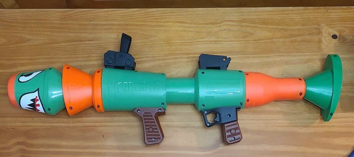 NERF Fortnite RL Blaster Foam Dart Rocket Launcher Gun no darts  630509859023