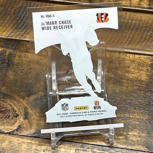 2021 Chronicles Stars & Stripes Ja'Marr Chase Magnitude Rookie RC #MAG-5 Bengals - Picture 6 of 6