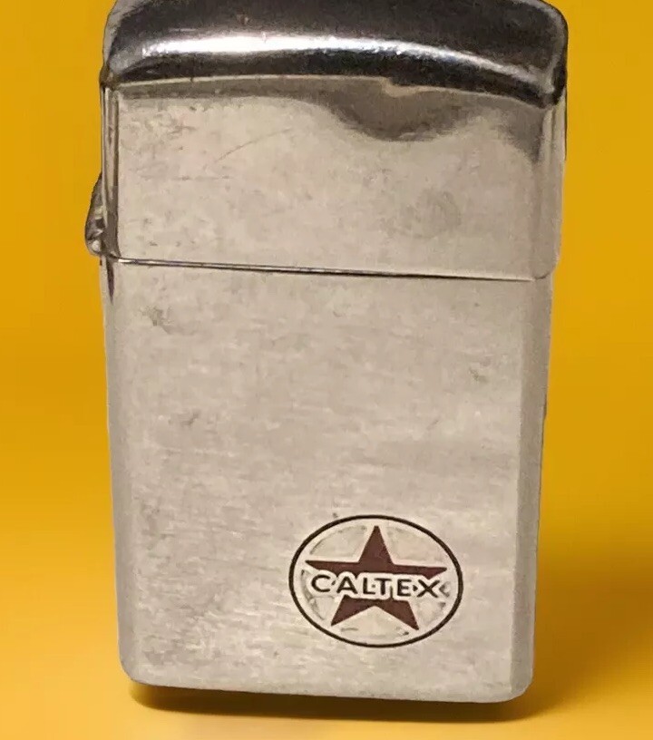 Vintage Advertising Zippo 1968 CALTEX Oil/ Gas Station Slim