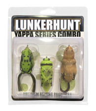 Lunkerhunt 3-Piece Yappa Combo Rat, Frog, & Bug Hollow Body Bass Topwater Lures